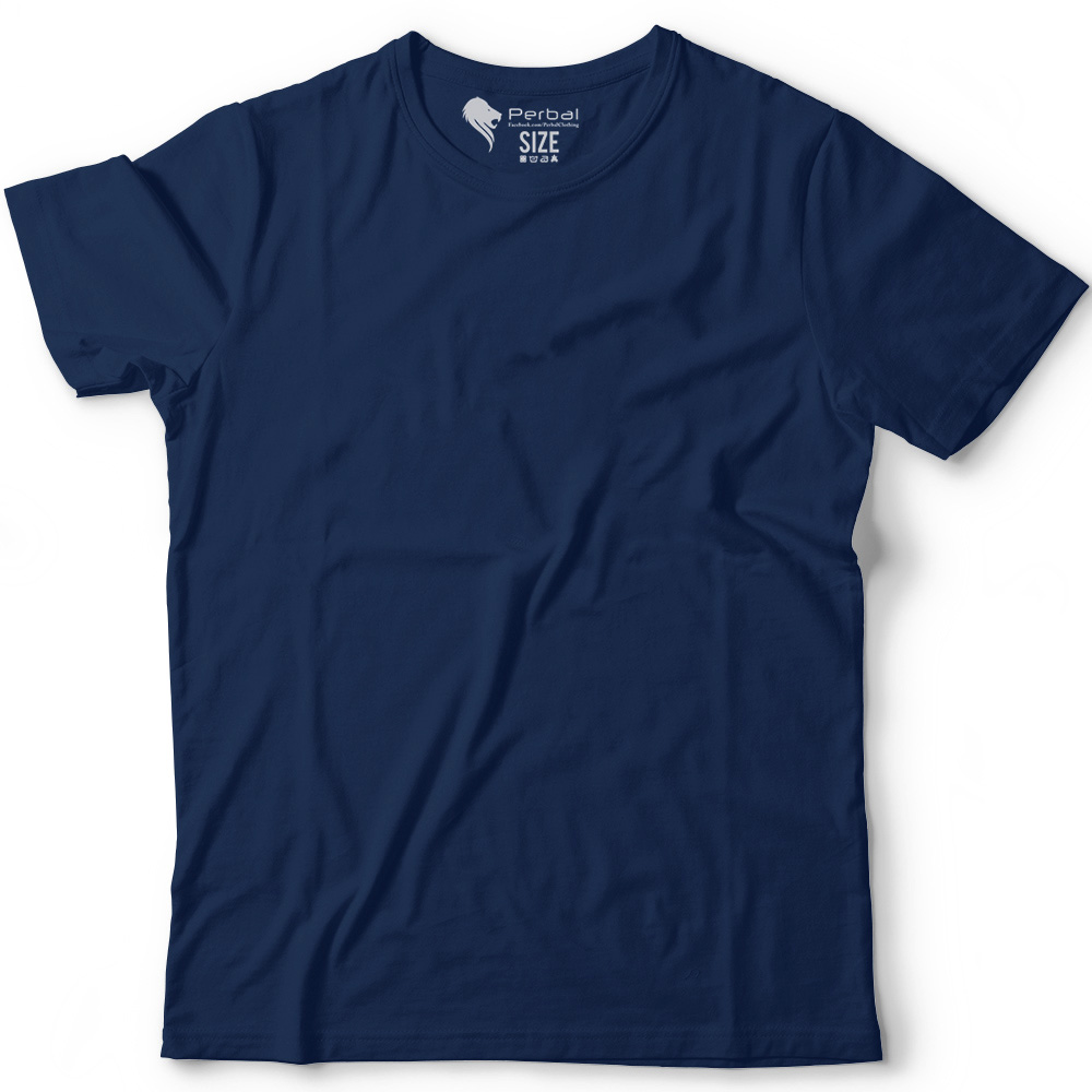 Plain Navy Tshirt - Perbal Clothing