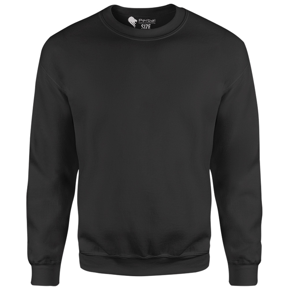 Plain Black Sweatshirt - Perbal Clothing